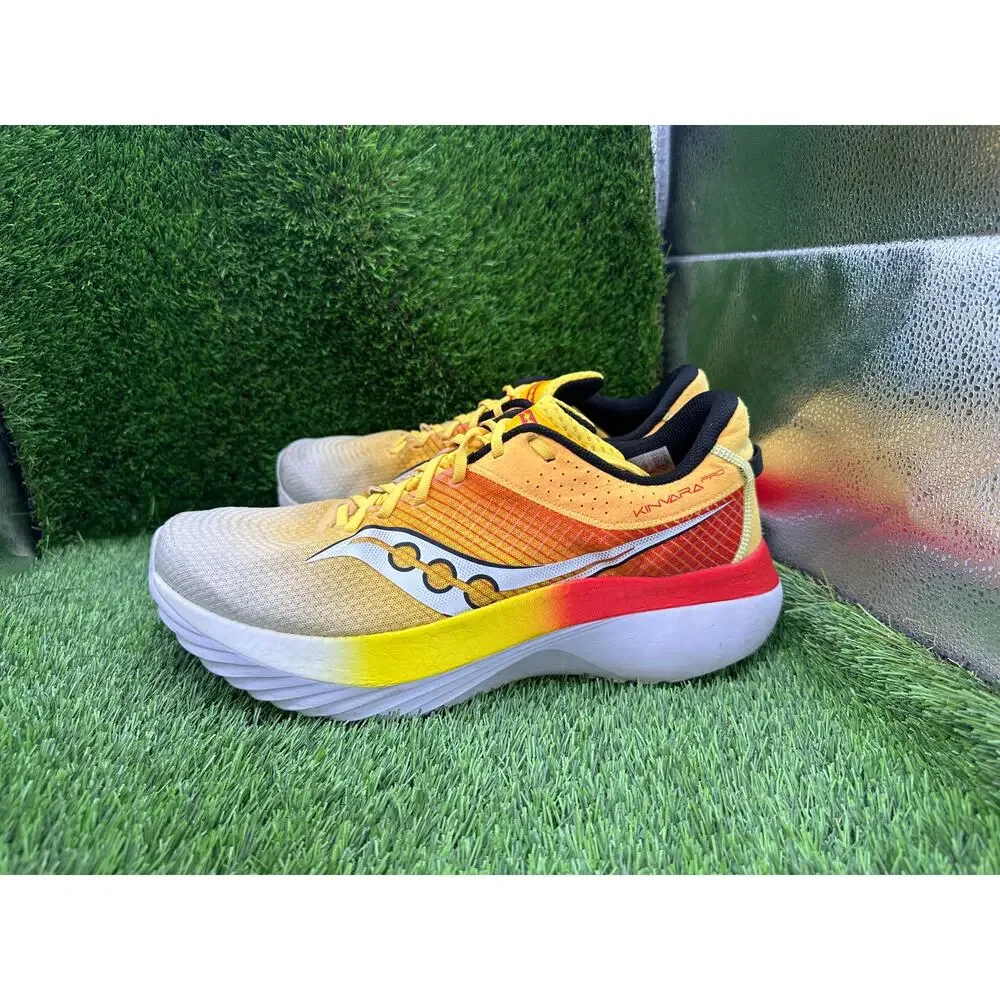 Saucony Kinvara Pro S20847-138 Athletic Sneaker Mens 13 Gold Mesh Training Gym
